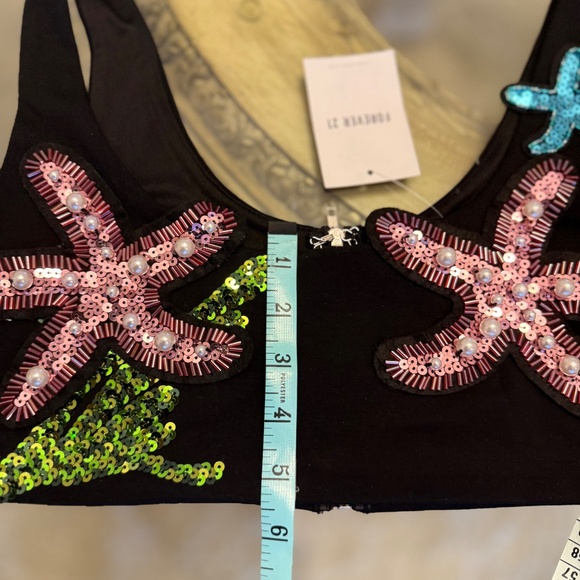 Forever 21 Sequin Shell Mermaid Collection Mini Skirt XS and Top Size S NWT - Picture 5 of 12